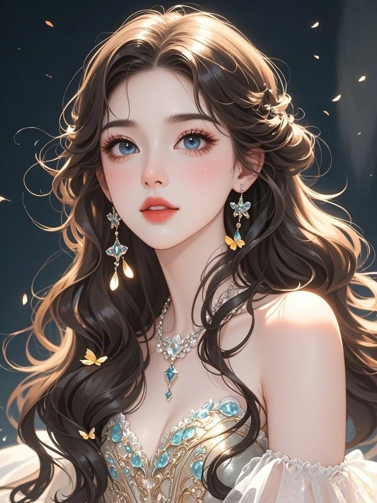 美女如诗，恰似花中仙子