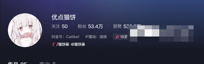 -1 抖音博主优点猫饼微博名叫什么?